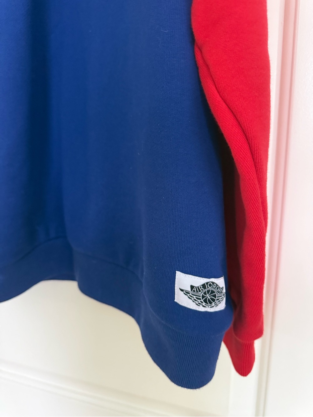 Jordan Red Men's Colorblock Sweatshirt - Picture 2 of 4